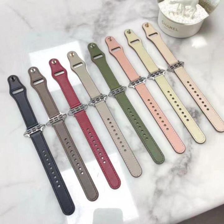ピンバックルレザー Apple Watchバンド 本革細身 42/44/45mm