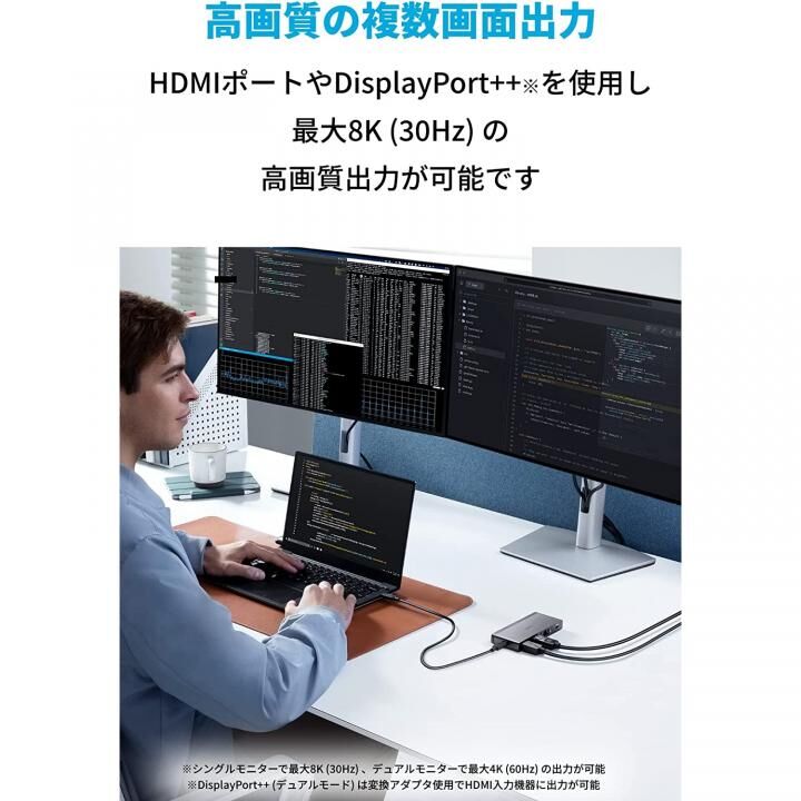 Anker 556 USB-C ハブ 8-in-1 USB4