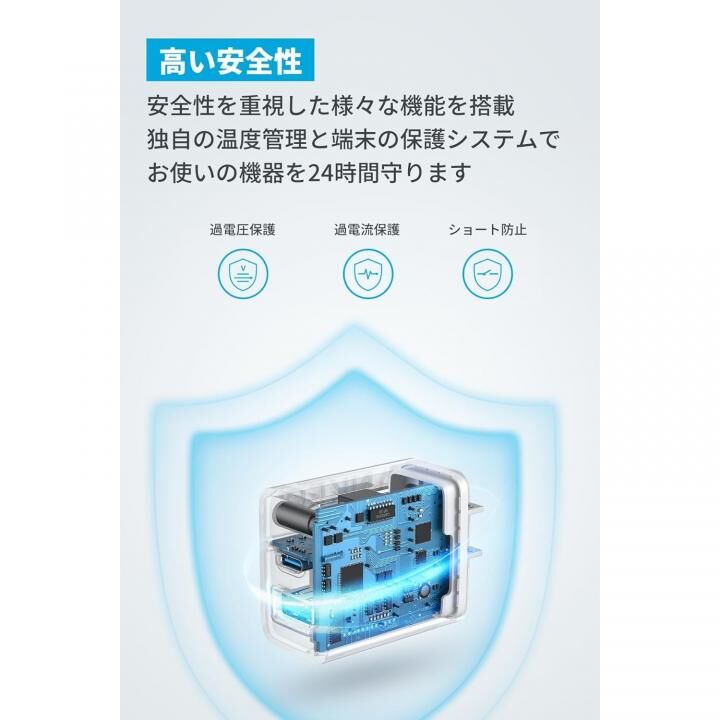 Anker Charger (20W, 2-Port) with USB-C & USB-C ケーブル