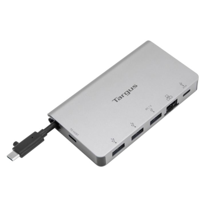 Targus USB-C Multi-Port Hub Ethernet Adapter 100W Power Delivery USB-C