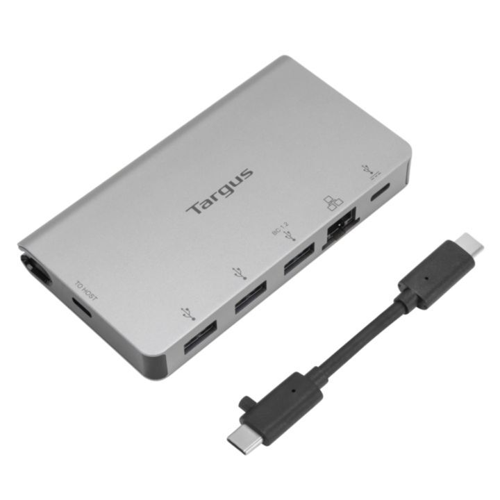 Targus USB-C Multi-Port Hub Ethernet Adapter 100W Power Delivery USB-C