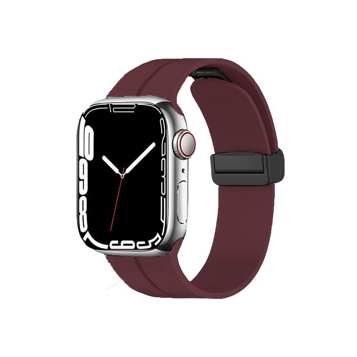 Esalta シリコン-マグネバックル AppleWatchバンド 38/40/41mm ワインレッド_1