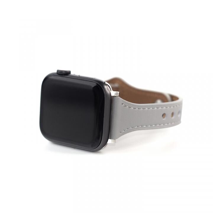 WEARPLANET Slim Line フラット本革バンド Apple Watch 41/40/38mm Antique Gray_1