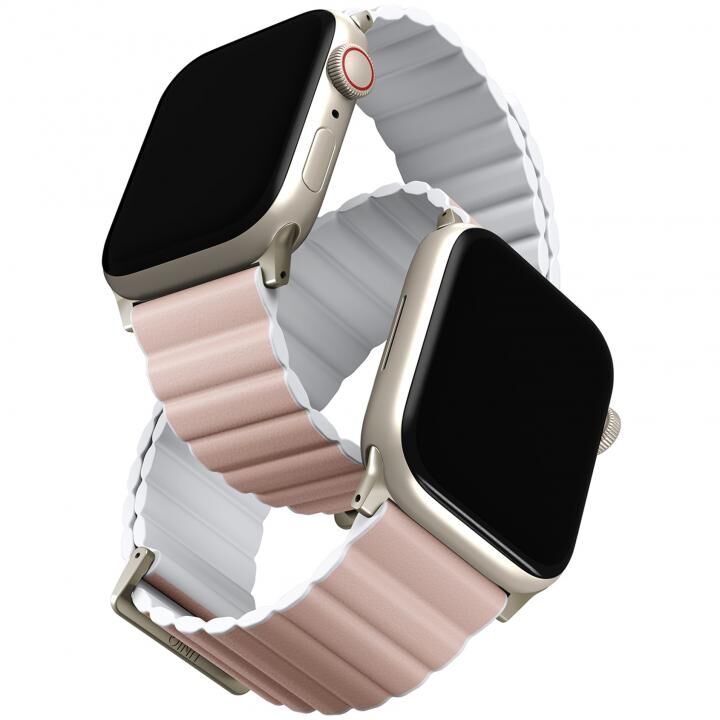 UNIQ REVIX リバーシブル マグネット Apple Watch 49/45/44/42mm BLUSH PINK/WHITE_1
