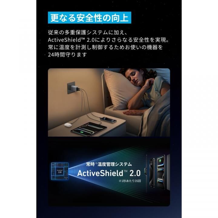 Anker Prime Charger 充電器 (100W, 3 ports, GaN)