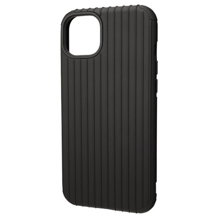 GRAMAS COLORS リブ ハイブリッドケース マットブラック iPhone 14 Plus_1
