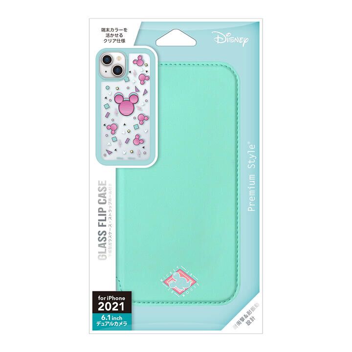 ガラスフリップケース ミッキーマウス iPhone 13