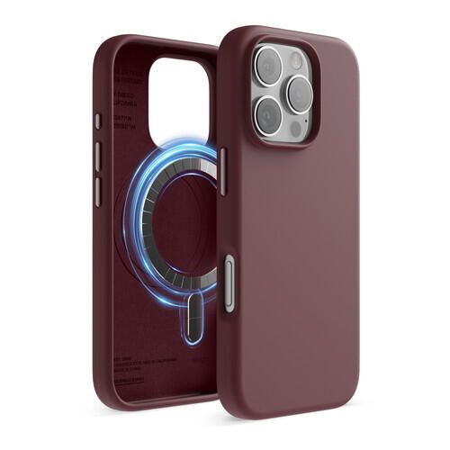elago MAGNETIC SILICONE CASE iPhone16 Pro Burgundy_1