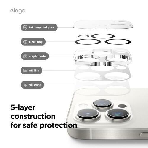 elago CAMERA LENS PROTECTOR iPhone16 Pro Max / iPhone16 Pro Clear