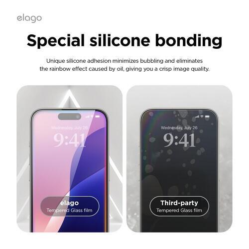 elago TEMPERED GLASS PROTECTOR iPhone16 Pro Clear