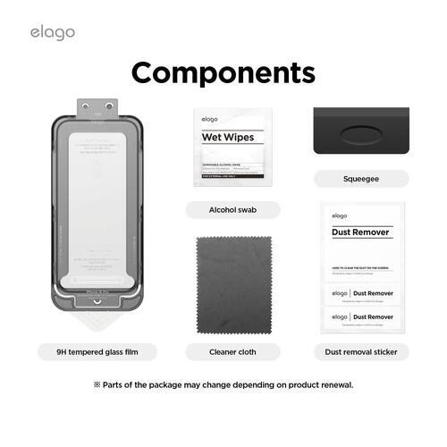 elago TEMPERED GLASS PROTECTOR iPhone16 Pro Clear