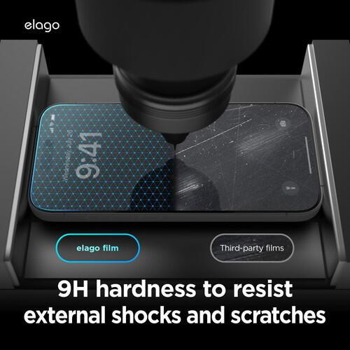elago TEMPERED GLASS PROTECTOR iPhone16 Pro Clear