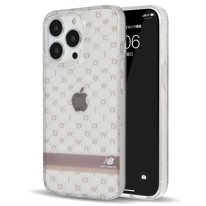 new balance TPUクリアケース モノグラム ベージュ iPhone 13 Pro_1
