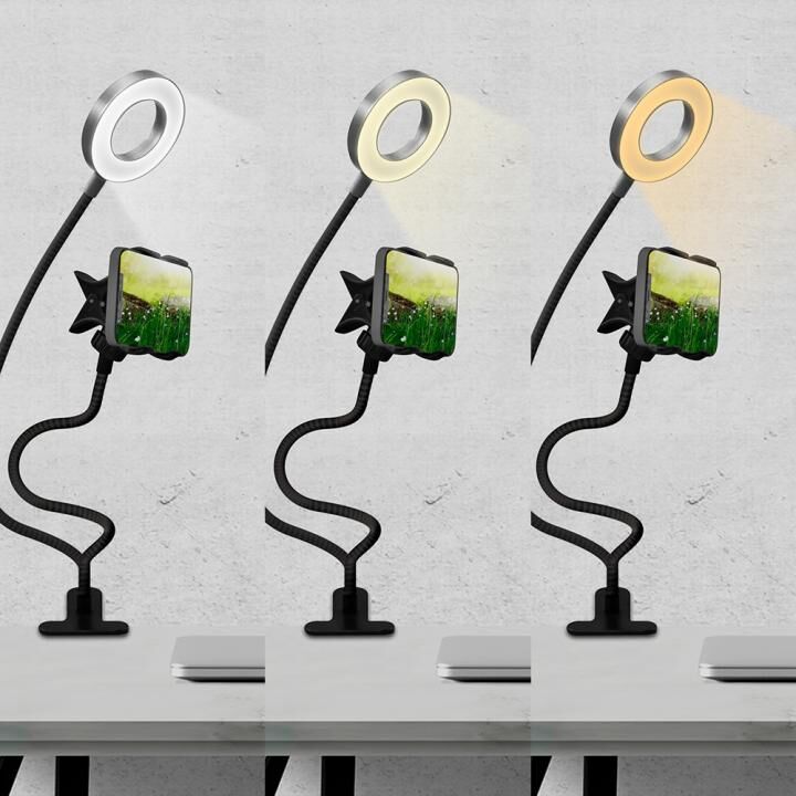 LEDライト付き フレキシブルアームクリップ