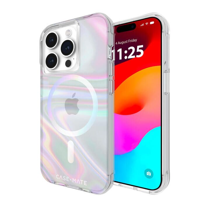 Case-Mate Soap Bubble リサイクルプラスチック Iridescent iPhone 15 Pro