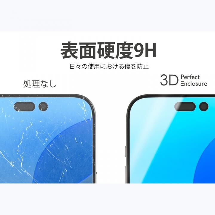 3D Perfect Enclosure 3Dタイプ・ガラススクリーンプロテクター iPhone16 Pro スクリーンプロテクター