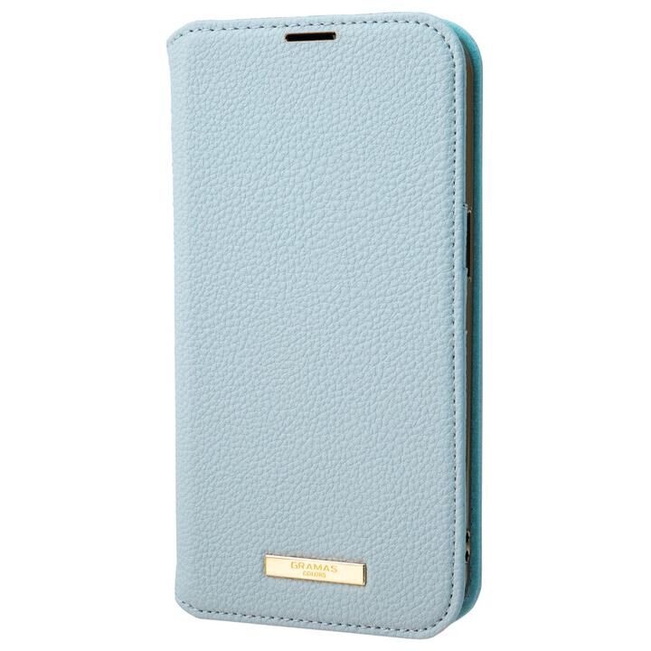 GRAMAS COLORS Shrink PU Leather Book Case 手帳型PUケース Light Blue iPhone 13 Pro_1