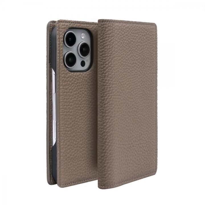 ABBI SIGNATURE シュランケンカーフ MagSafe対応ダイアリーケース iPhone 16 Pro エトープ_1