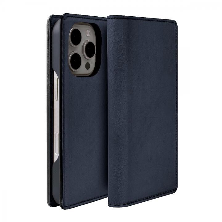 ABBI SIGNATURE LISCIO イタリアンレザー MagSafe対応ダイアリーケース iPhone 16 Pro Max ネイビー_1