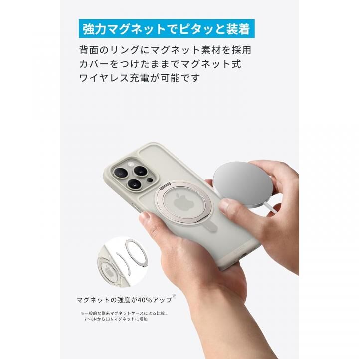 Anker MagGo Magnetic Case (360度リングスタンド, iPhone 16用)