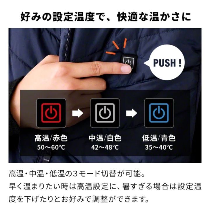 電熱ジャケット すぐぬっく ジャケット S