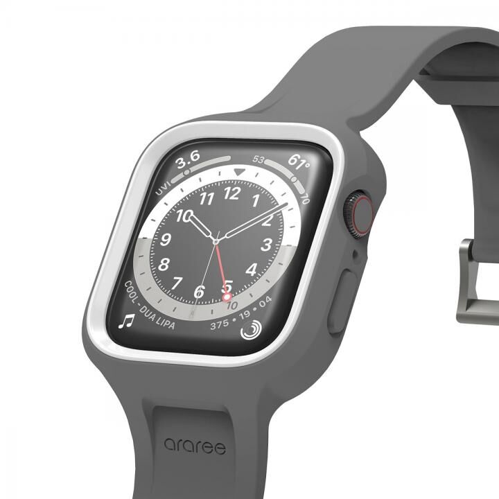 araree Duple Pro ケース一体型バンド for Apple Watch 45/44mm グレー_1