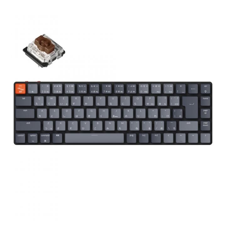 Keychron K7 ワイヤレス・メカニカルキーボード White LED JIS配列 テンキーレス -Gateron 茶軸_1