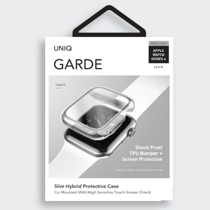 UNIQ GARDE Apple Watch 44mm ハイブリッドクリアケース CLEAR