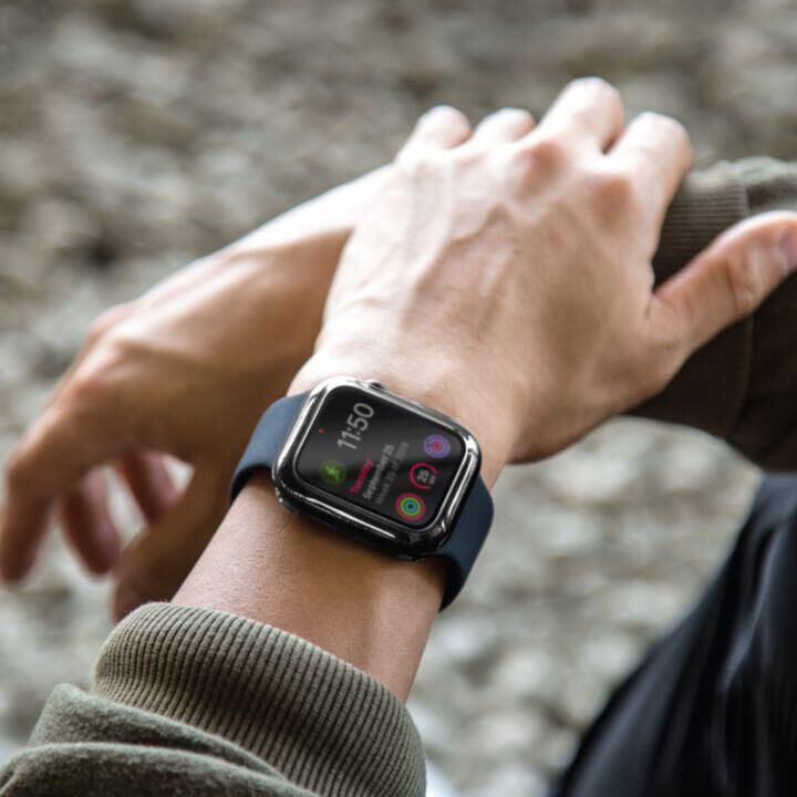 UNIQ GARDE Apple Watch 44mm ハイブリッドクリアケース CLEAR