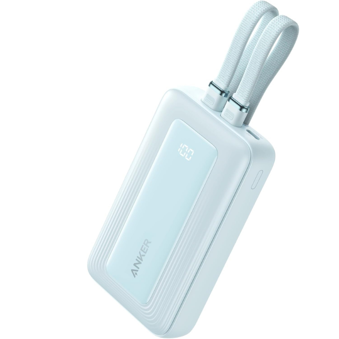 Anker Zolo Power Bank (10000mAh, 30W, Built-In USB-C / ライトニングケーブル)