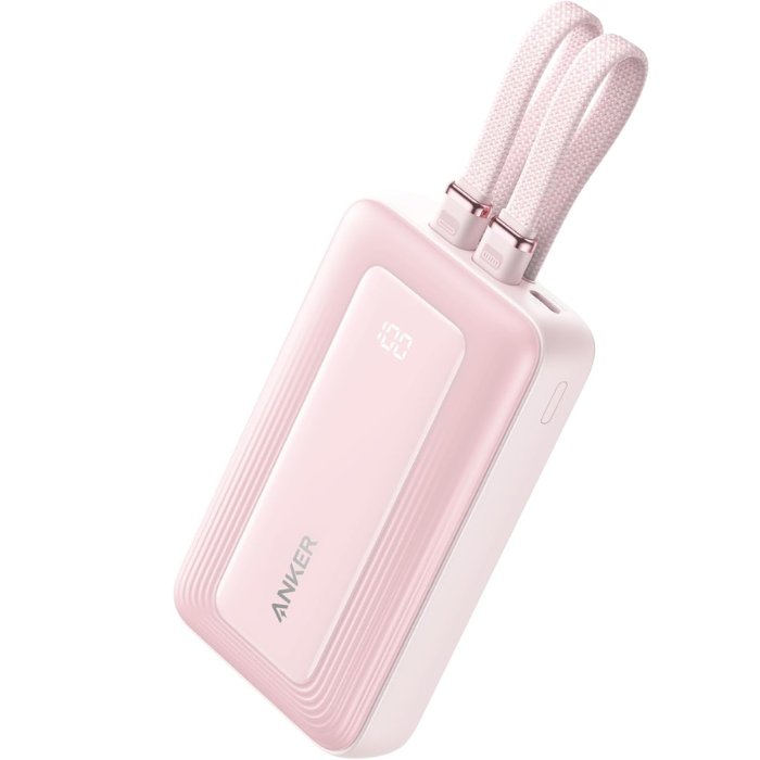 Anker Zolo Power Bank (10000mAh, 30W, Built-In USB-C / ライトニングケーブル)