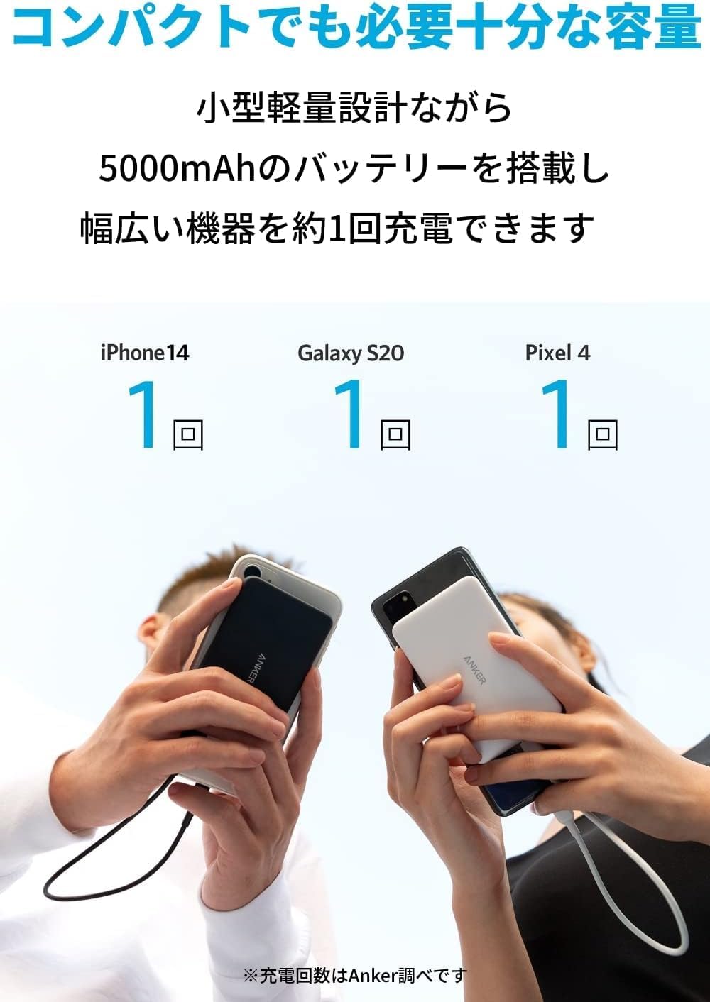 Anker PowerCore III 5000 ピンク