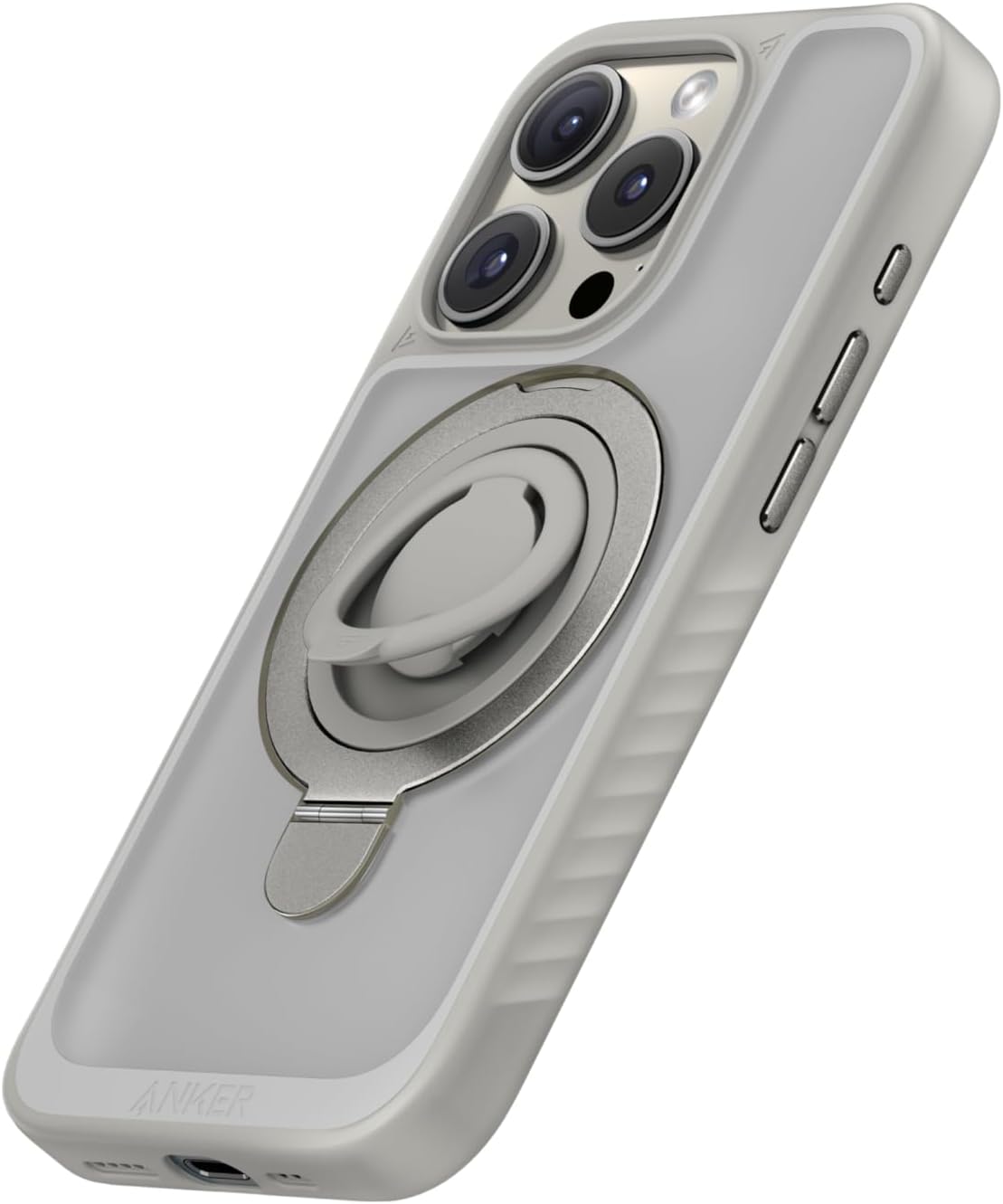 Anker MagGo Magnetic Case (2-in-1, 360°シリコンリング, iPhone 15 Pro用)