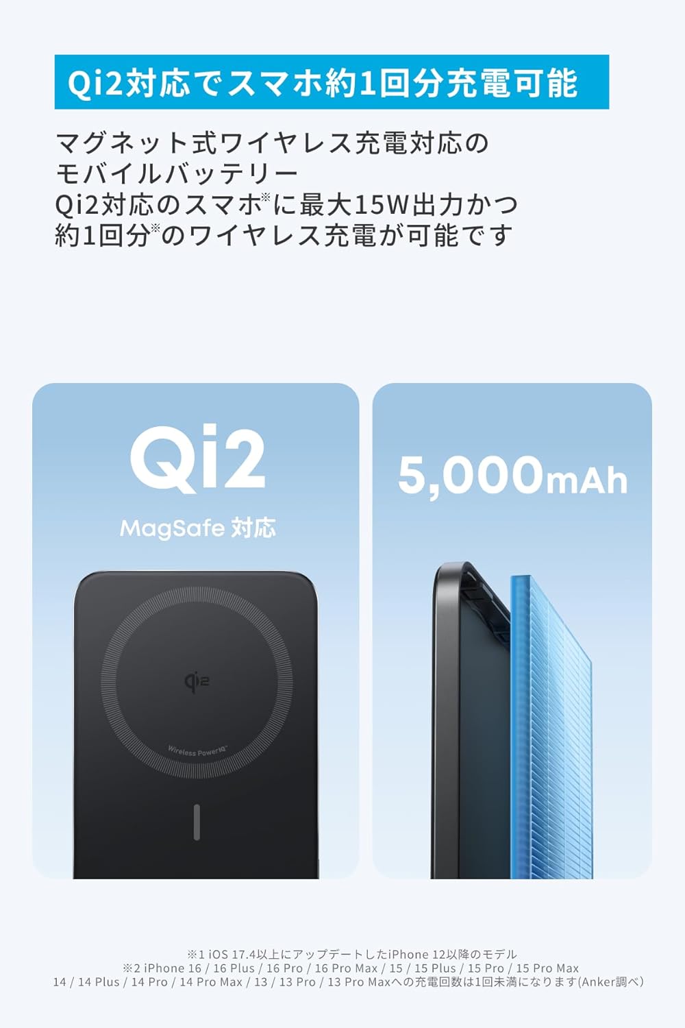 Anker Nano Power Bank (5000mAh, MagGo, Slim)