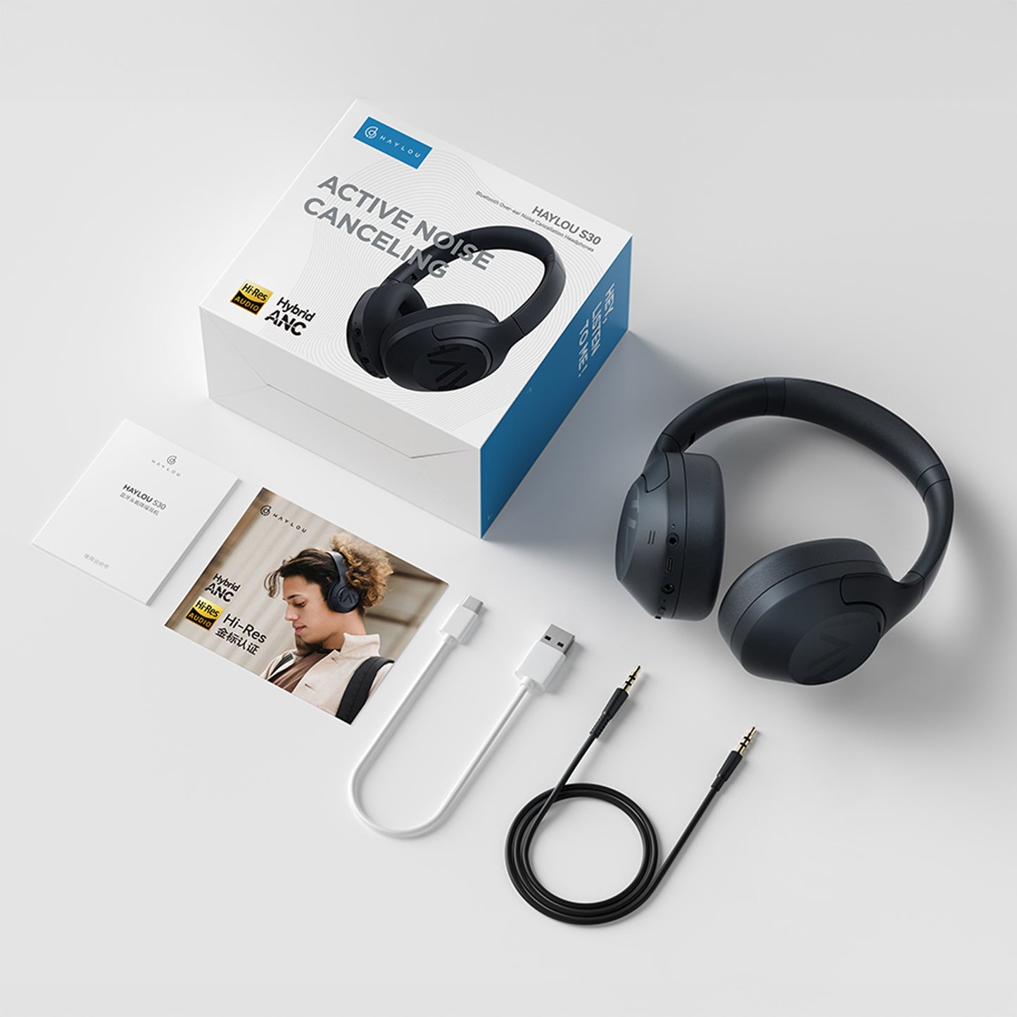 HAYLOU(ハイロー) S30 ANCハイレゾヘッドホン