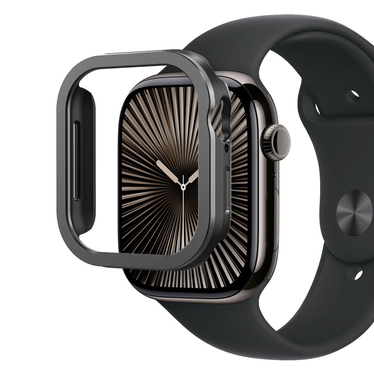 AMY デュアルレイヤーケース for Apple Watch ガンメタル