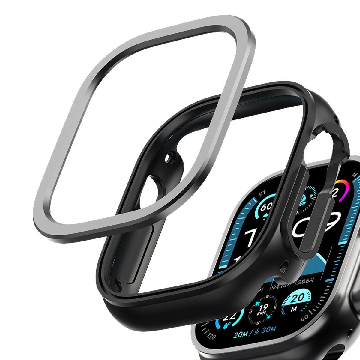 AMY デュアルレイヤーケース for Apple Watch ガンメタル