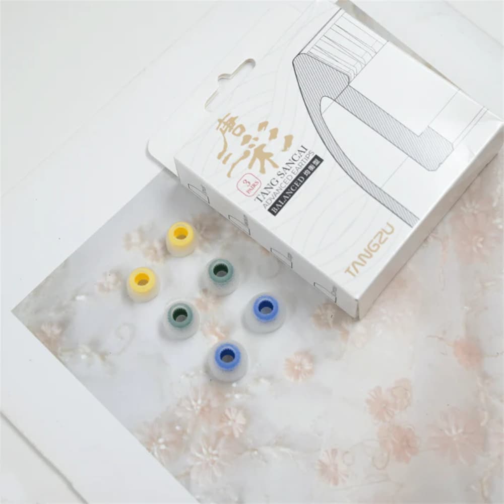 TANGZU Tang Sancai イヤーピース イヤーチップ S/M/L 各1ペア 軸部強化設計 SHAMシステム 遮音性 フィット感 低刺激 低圧迫