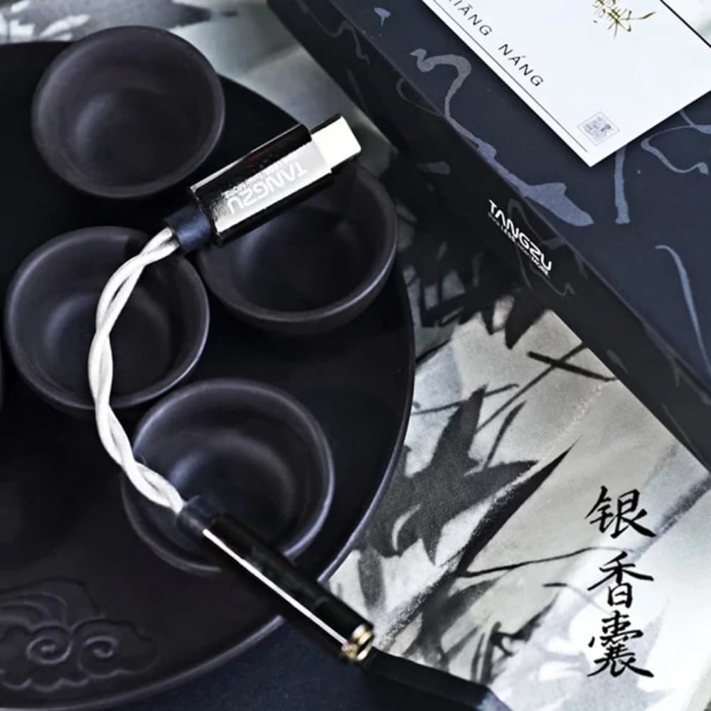 TANGZU Yin Xiang Nan 銀香嚢 USB Type C 3.5mm DAC アンプ アダプター イヤホンジャック変換 ドングル ポータブル 小型 ハイレゾ HD ロスレス android スマホ ゲーム 音楽 PCM 384kHz 32Bit