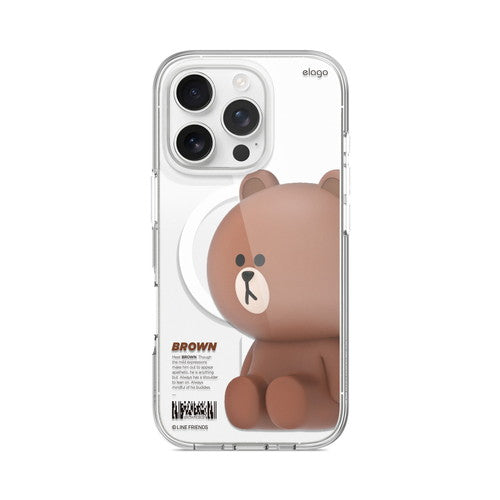 elago LINE FRIENDS Brown & Sally for iPhone16 Pro