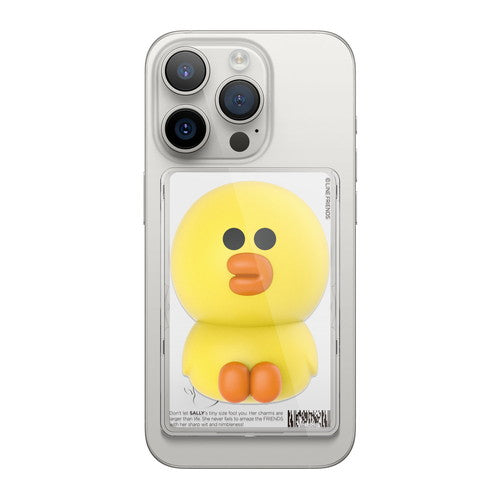 elago LINE FRIENDS Brown & Sally CLEAR CARD POCKET for iPhone with MagSafe