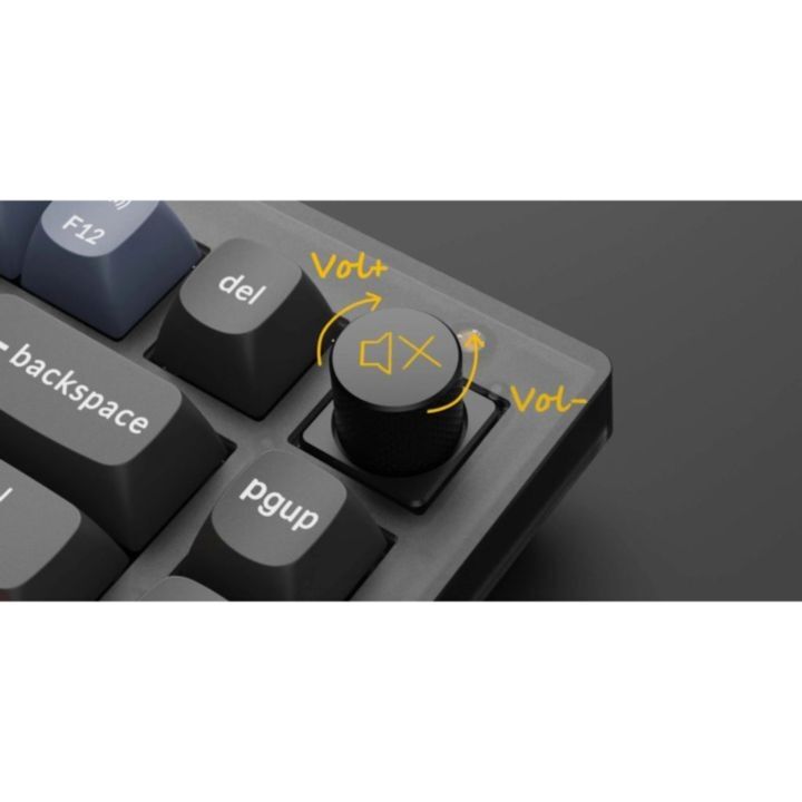 Keychron V1 QMK メカニカルキーボード US配列 テンキーレス 茶軸 フロステッドブラック 半透明