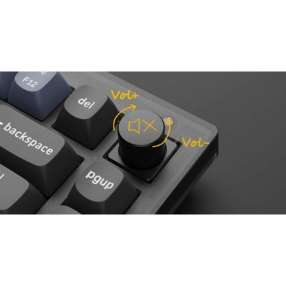 Keychron V1 QMK メカニカルキーボード US配列 テンキーレス 茶軸 フロステッドブラック 半透明