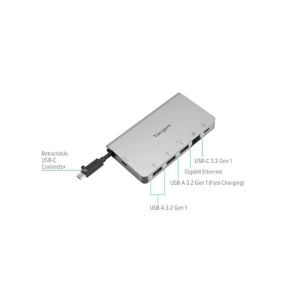 Targus USB-C Multi-Port Hub Ethernet Adapter 100W Power Delivery USB-C