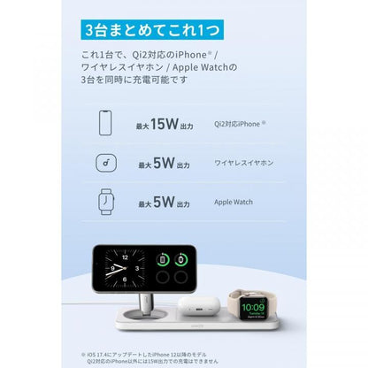 Anker MagGo Wireless Charging Station (3-in-1 Pad)