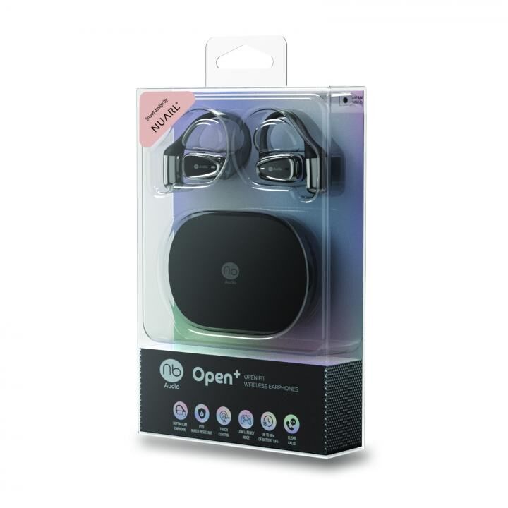 Bluetooth 完全ワイヤレスイヤホン オープンイヤホン (nb)Audio Open+ OPN1-BK (エヌビーオーディオ オープン ...