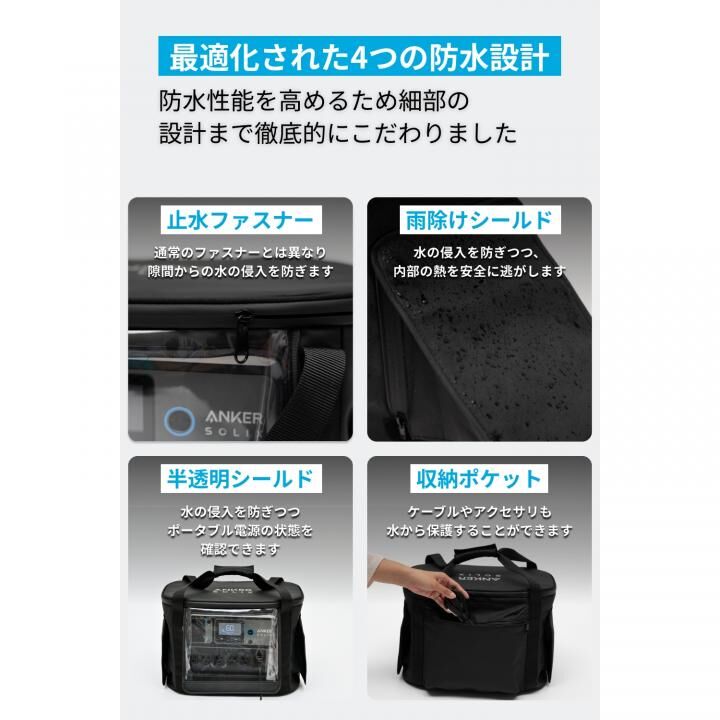Anker Solix C1000 / C800 専用防塵＆防水バッグ