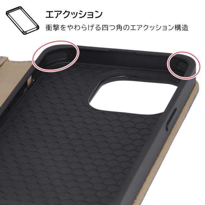 イングレム 耐衝撃 手帳型デニムケース iPhone 14 Pro