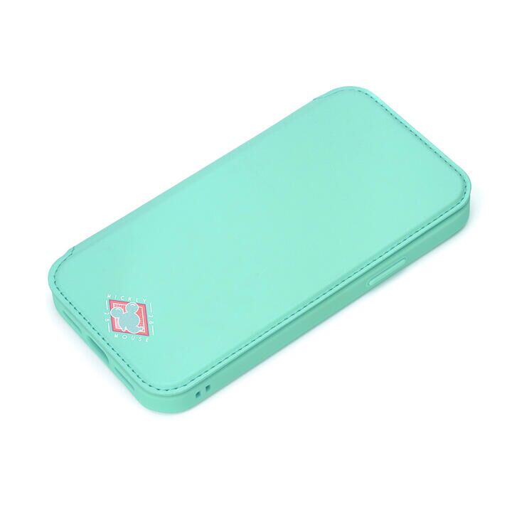ガラスフリップケース ミッキーマウス/ブルー iPhone 13_1