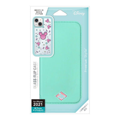 ガラスフリップケース ミッキーマウス iPhone 13